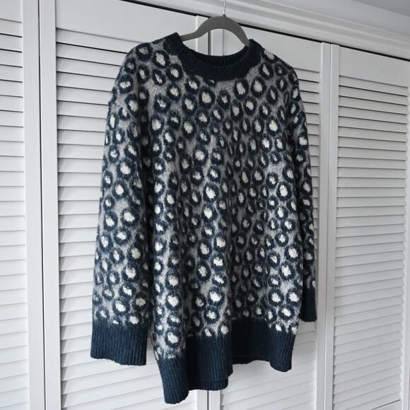 Current/Elliott Size 3 Cali Leopard-Print Pullover | Size Large - Picture 3 of 9